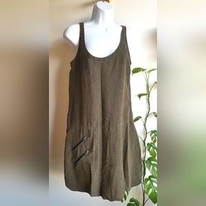 Prairie Underground Green Hemp Tank Top   Bubble Dress